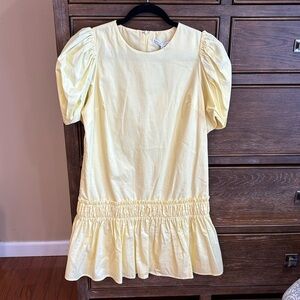 NWT English Factory Yellow Ruffle Dress - Size Small
